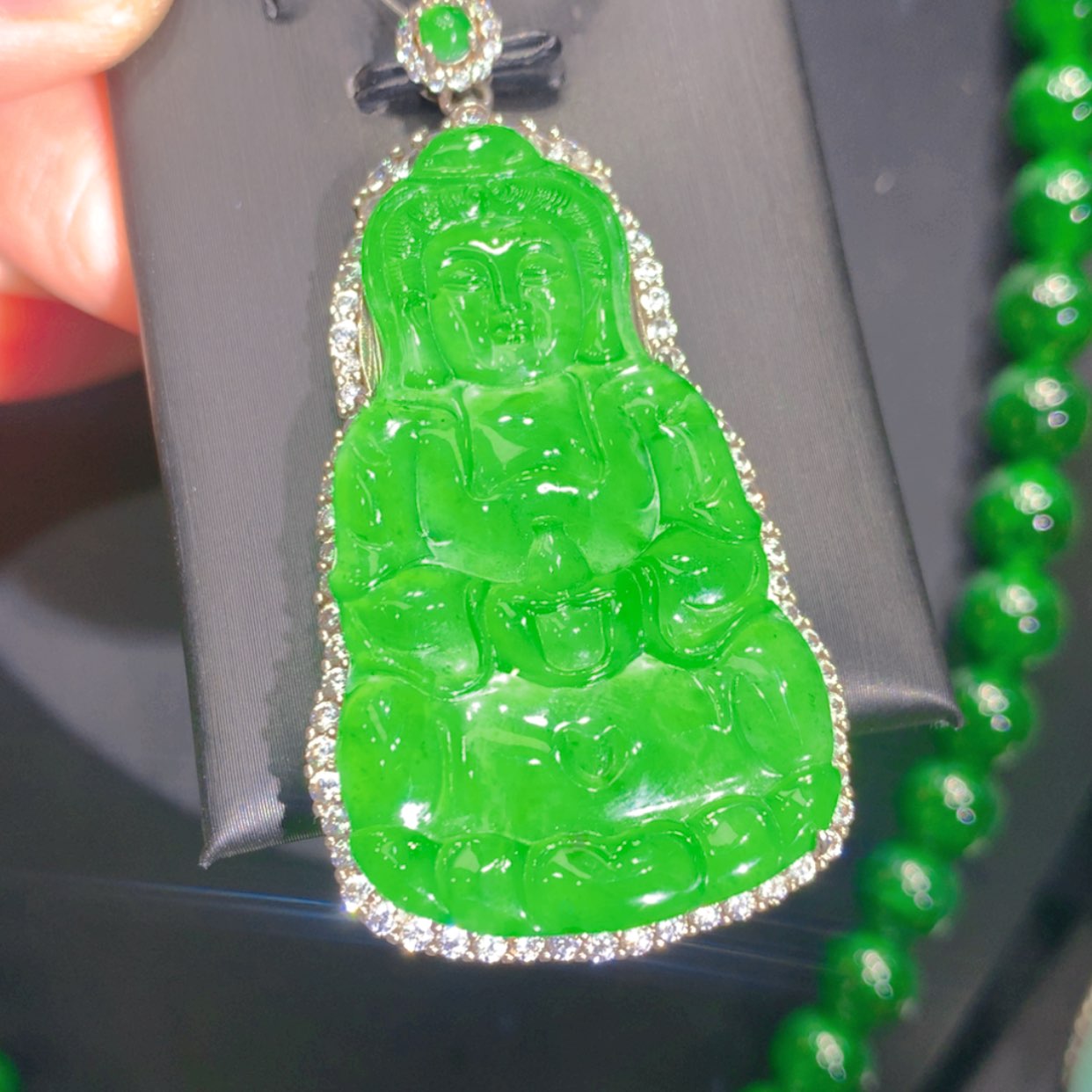 【闪购商品】翡翠颈饰银S925镶嵌6566568655