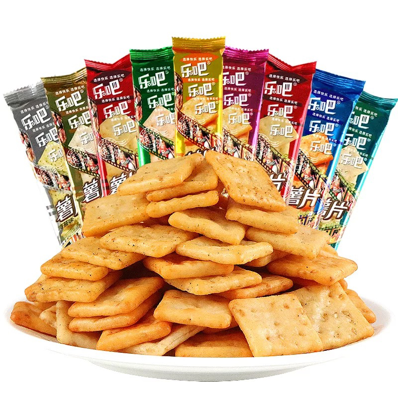 乐吧小脆薯片！50g混合口味非油炸休闲办公室零食薯片 新疆包邮