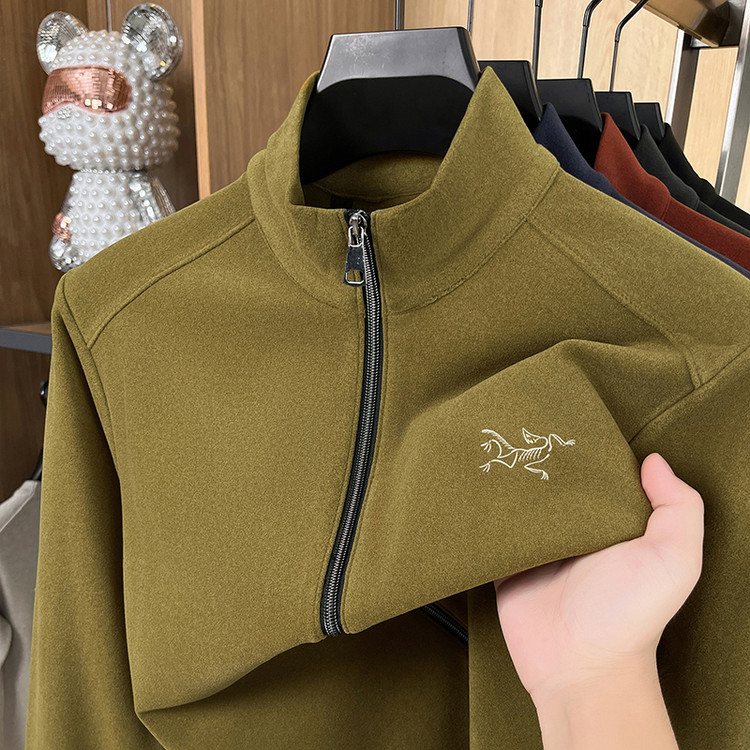 【奥莱撤柜】刺绣鸟男士自发热针织衫/毛衣男装2025年冬季纯色