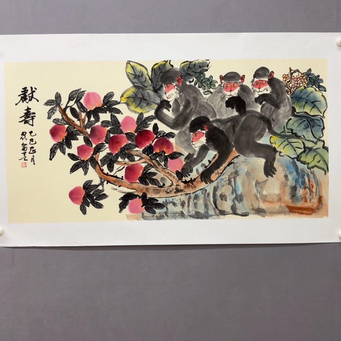 国画艺术家真人手绘