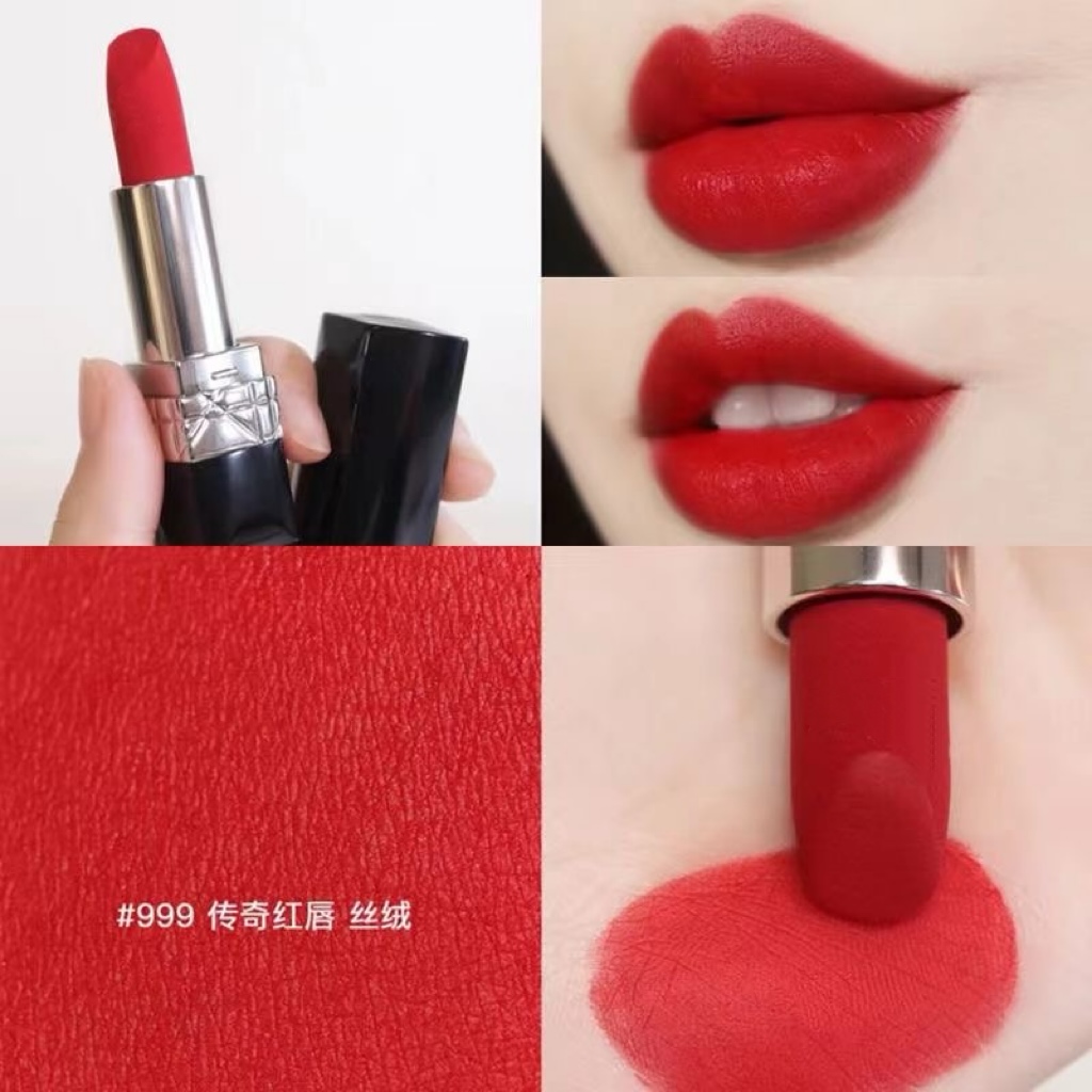正品口红显白丝绒雾面哑光正红高级显气质【礼盒礼袋装】