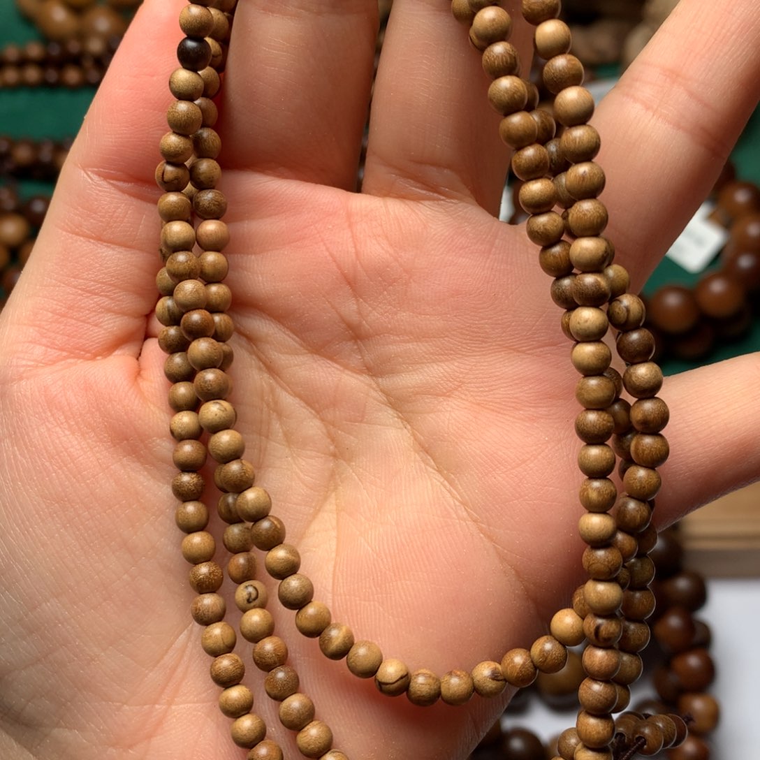 檀香木手串/手链老山檀香0.4多圈瑕疵