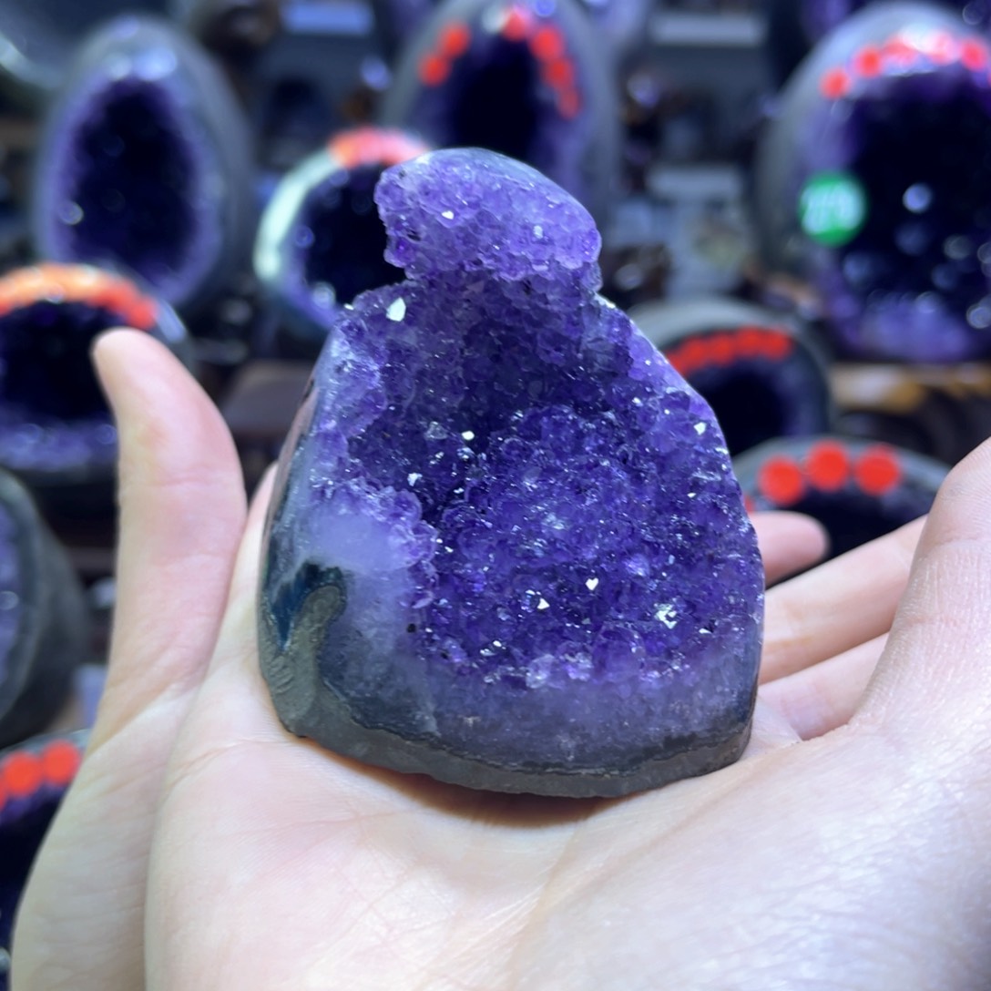 紫晶摆件未镶嵌紫水晶