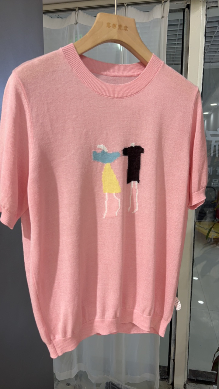 2025新款和纸纱针织上衣短袖