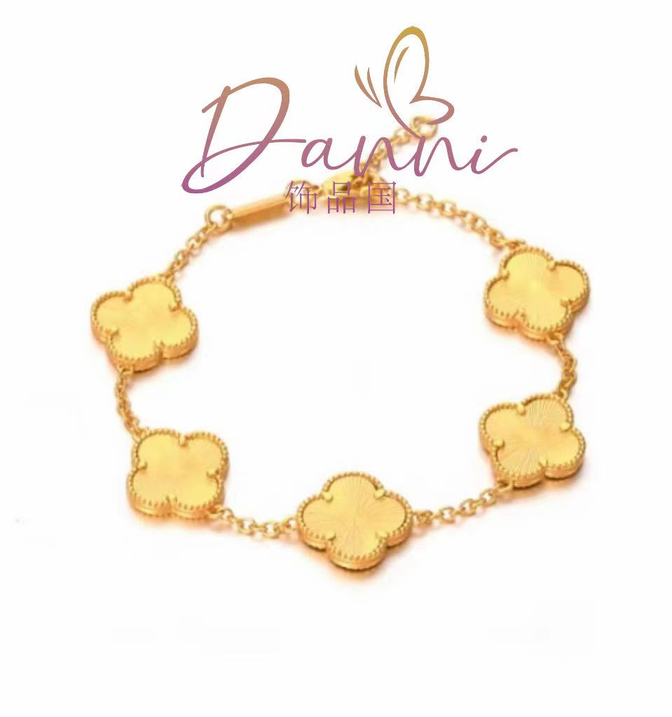 铜合金手链 DANNI轻奢cnc四叶草手链