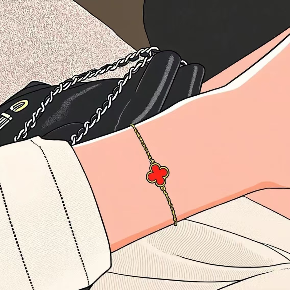  四叶草mini单花 super时尚个性百搭