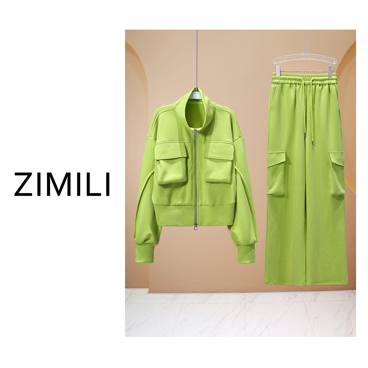 【LIANG哥女装】2025设计师《绿杨烟外晓寒轻》尼罗河绿工装套装5932