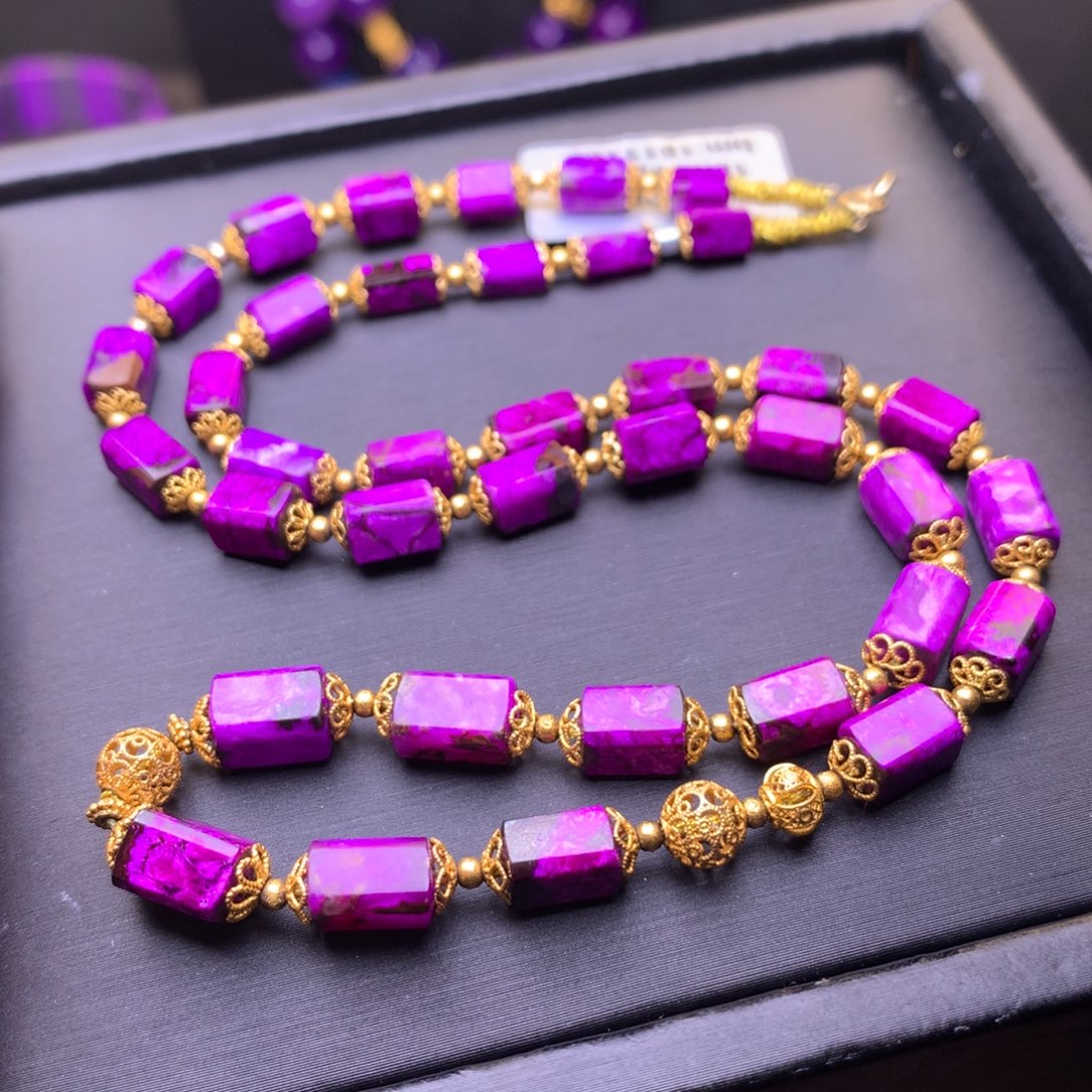 苏纪石（舒俱来）18K金镶嵌项链