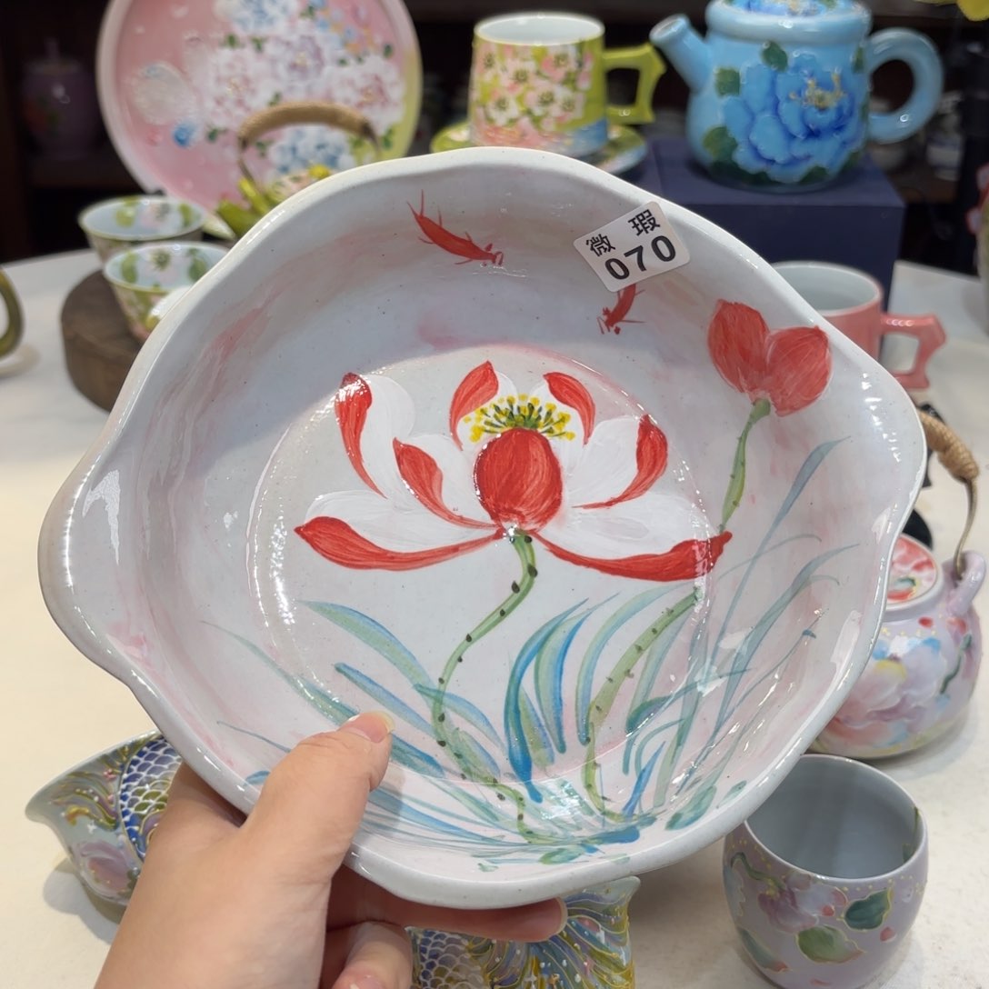 景德镇手绘高温釉下彩陶瓷茶具