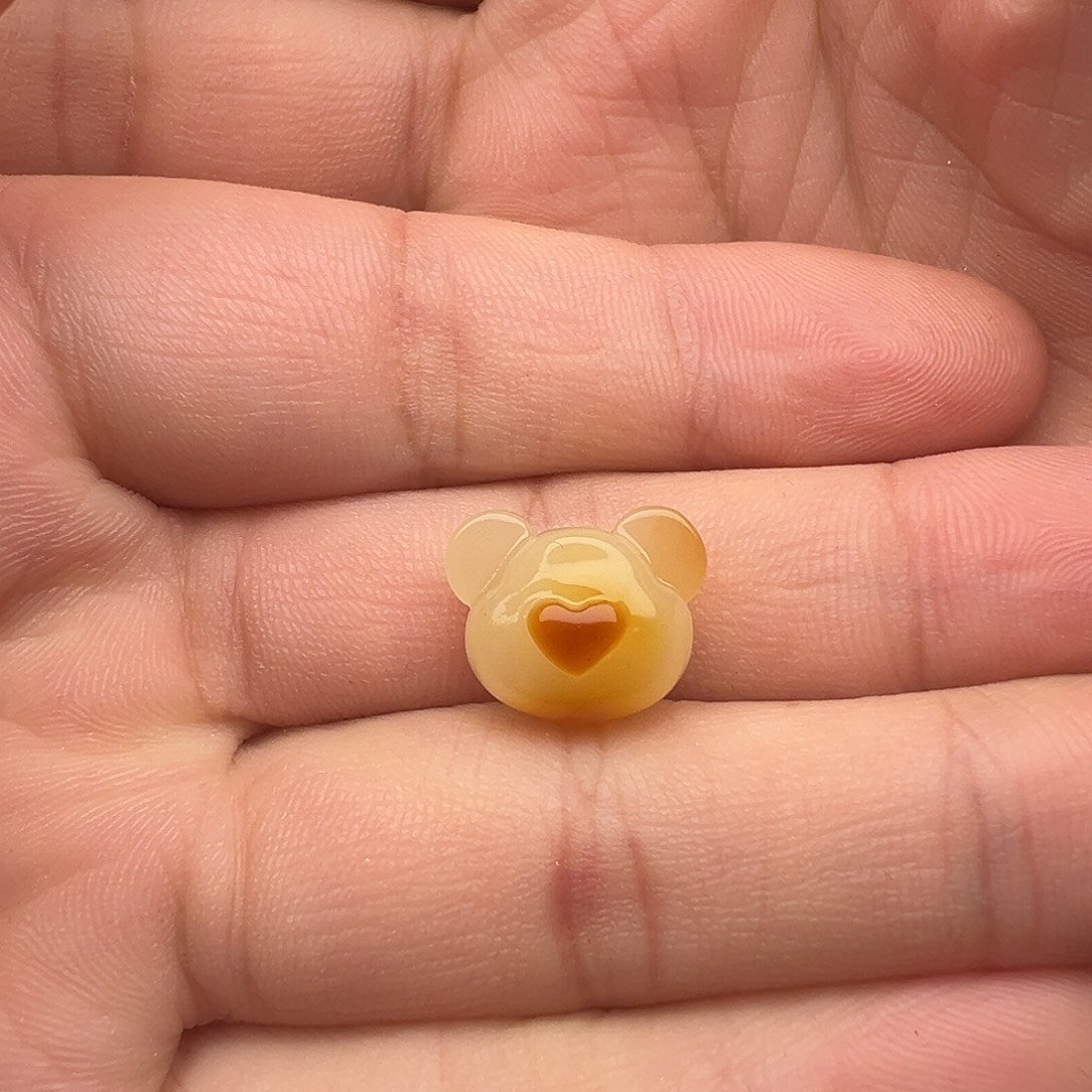 蜜蜡未镶嵌颈饰熊头提溜（已打左右孔介意勿拍）