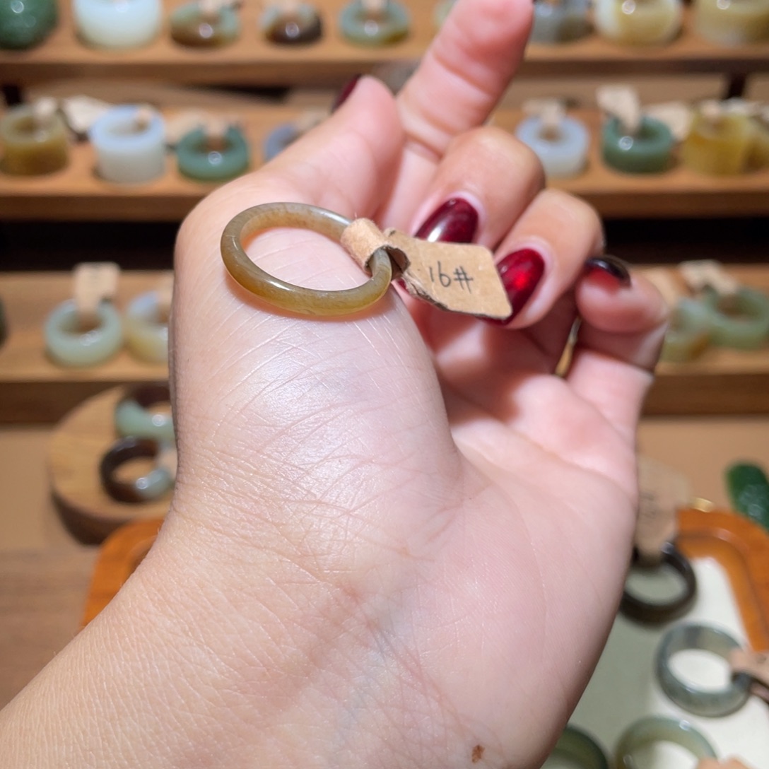 和田玉戒指未镶嵌D***C17.6