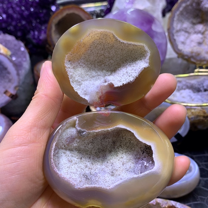 水晶全抛牛奶盆未镶嵌