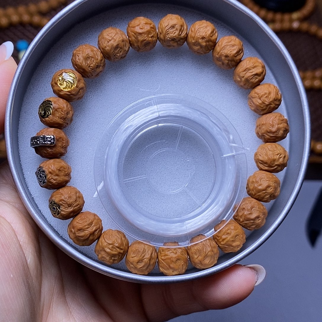 猴头核桃手串五标游龙全品