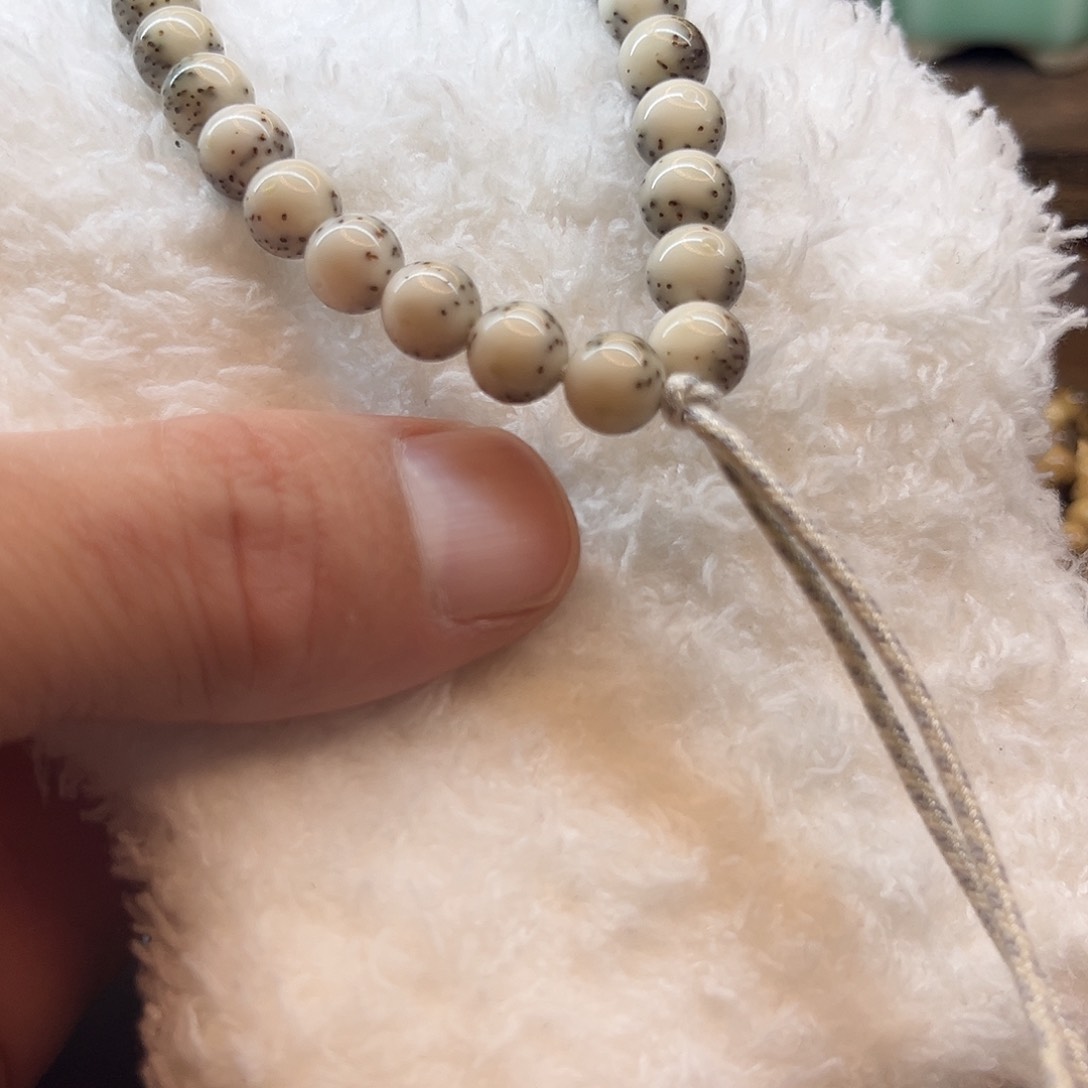 星月菩提手串小**8眼睛留白细星糯冰
