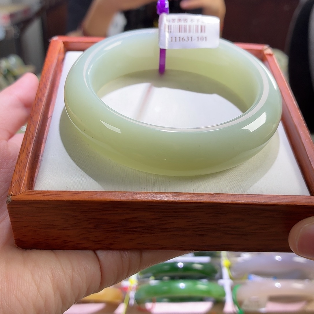 未镶嵌手镯和田玉且末蓝宽胎58 59 链接10