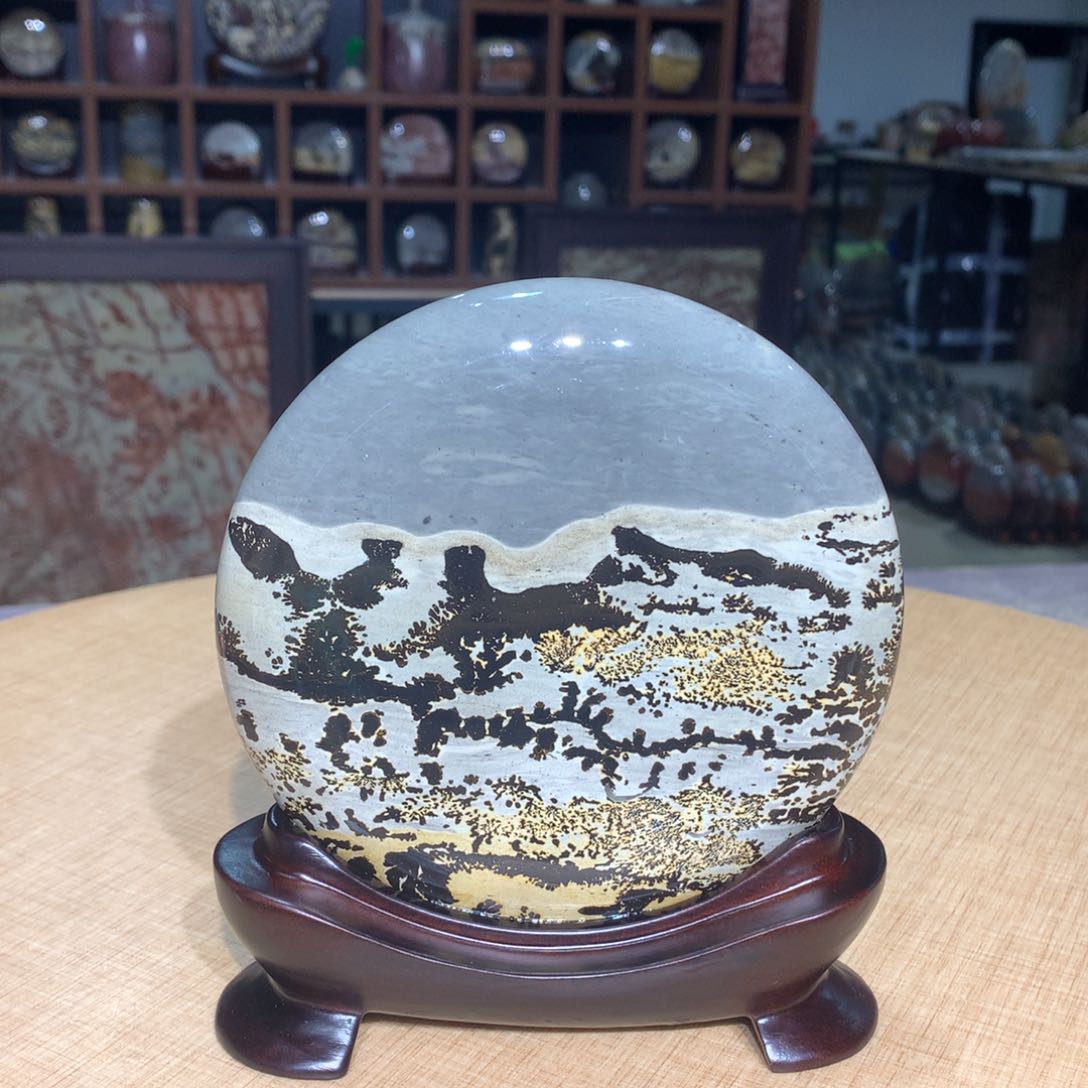紫砂广西国画石，观赏收藏