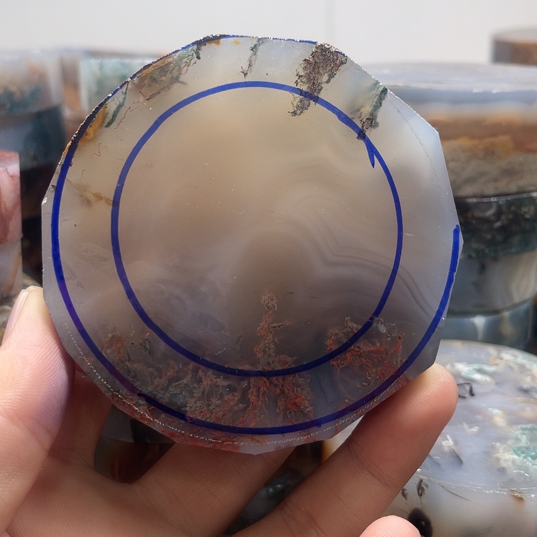 浅***然定制玛瑙定制水草玛瑙手镯