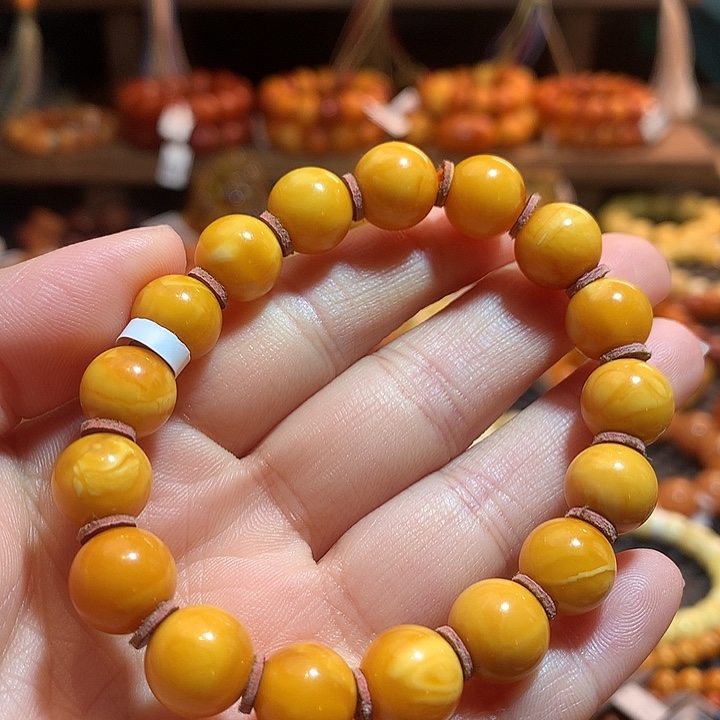 蜜蜡未镶嵌手串蜜蜡手串