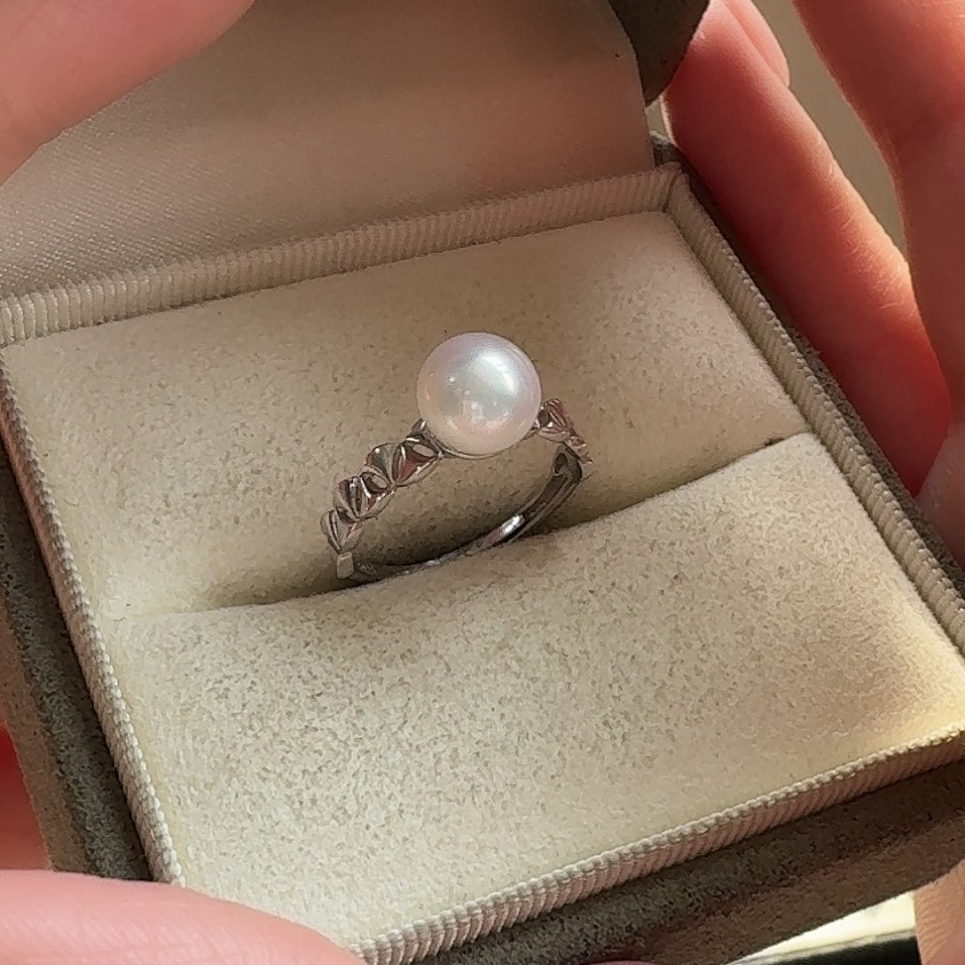 淡水珍珠戒指银S925镶嵌