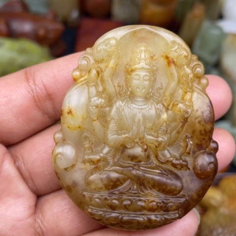 蛇纹石玉未镶嵌颈饰15