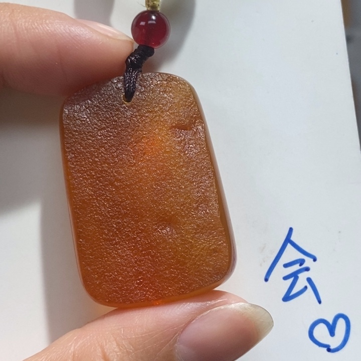 定制琥珀未镶嵌琥珀蜜蜡吊坠项链