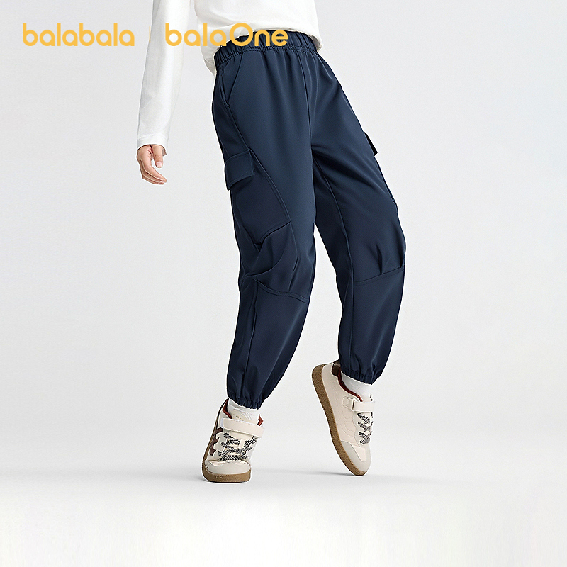 【balaOne】巴拉巴拉童装儿童裤子男童长裤2025秋休闲束脚裤耐磨
