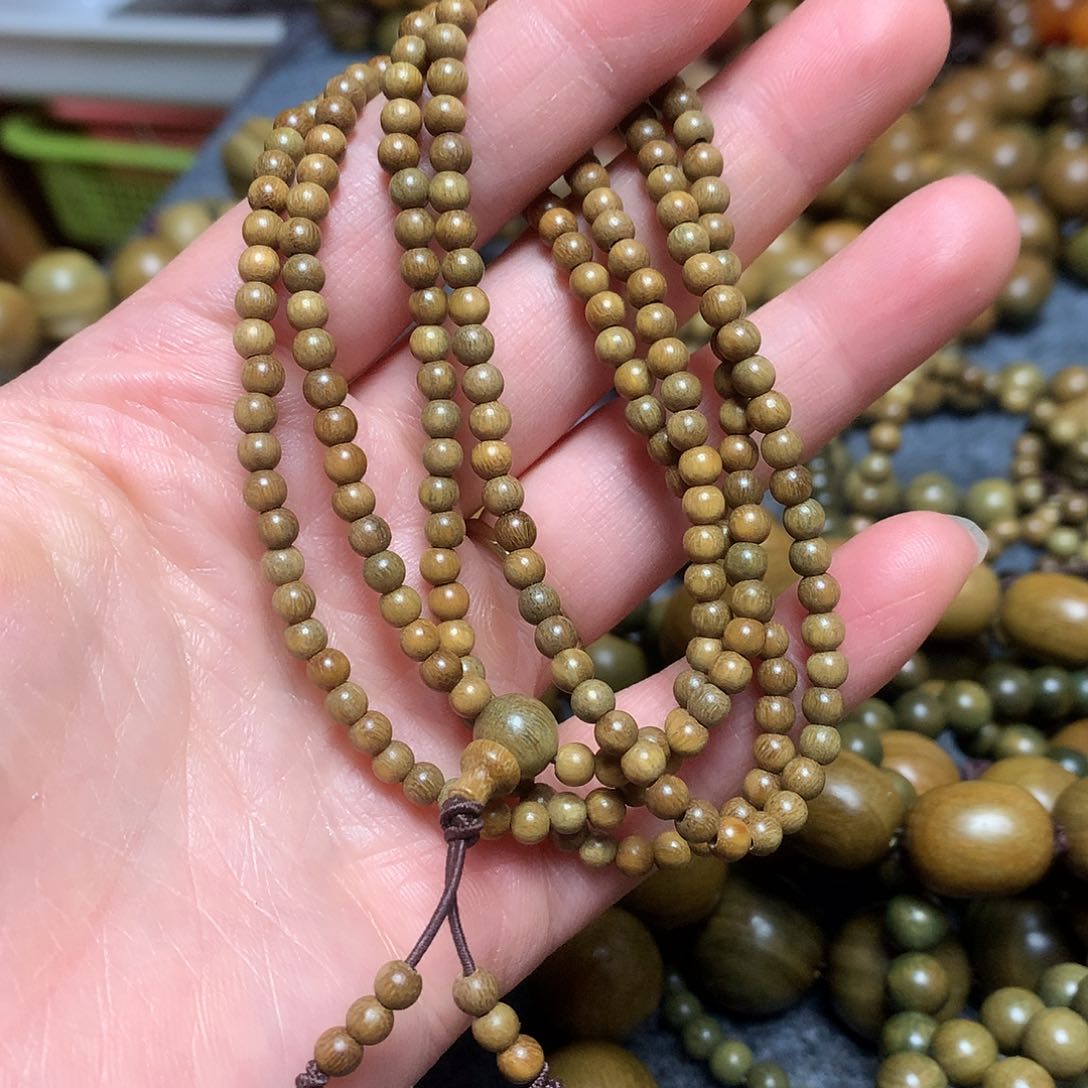 维腊木（绿檀）手串/手链银*