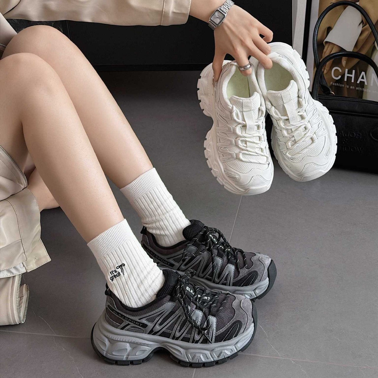 欧洲站真皮加绒老爹鞋女2025冬新款舒适保暖小个子增高休闲运动鞋