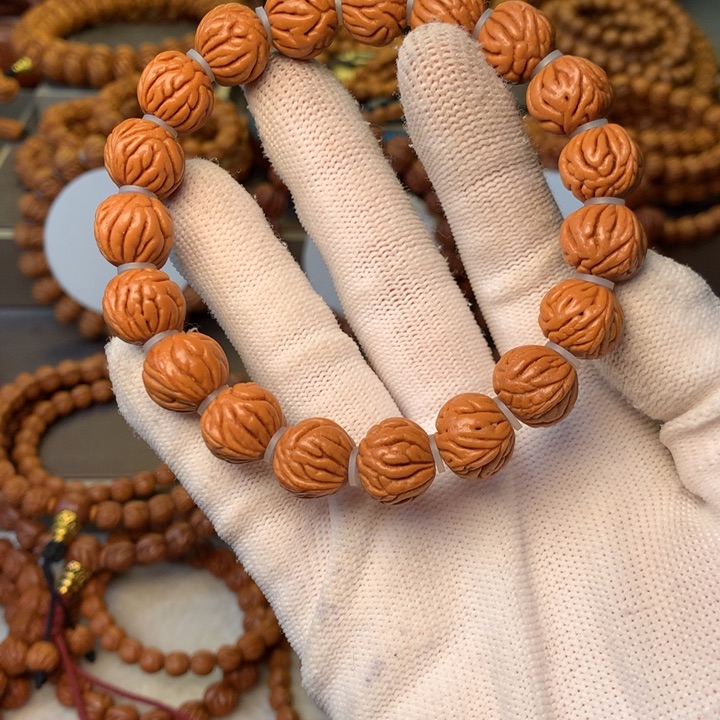 桃核手串秦岭龙纹