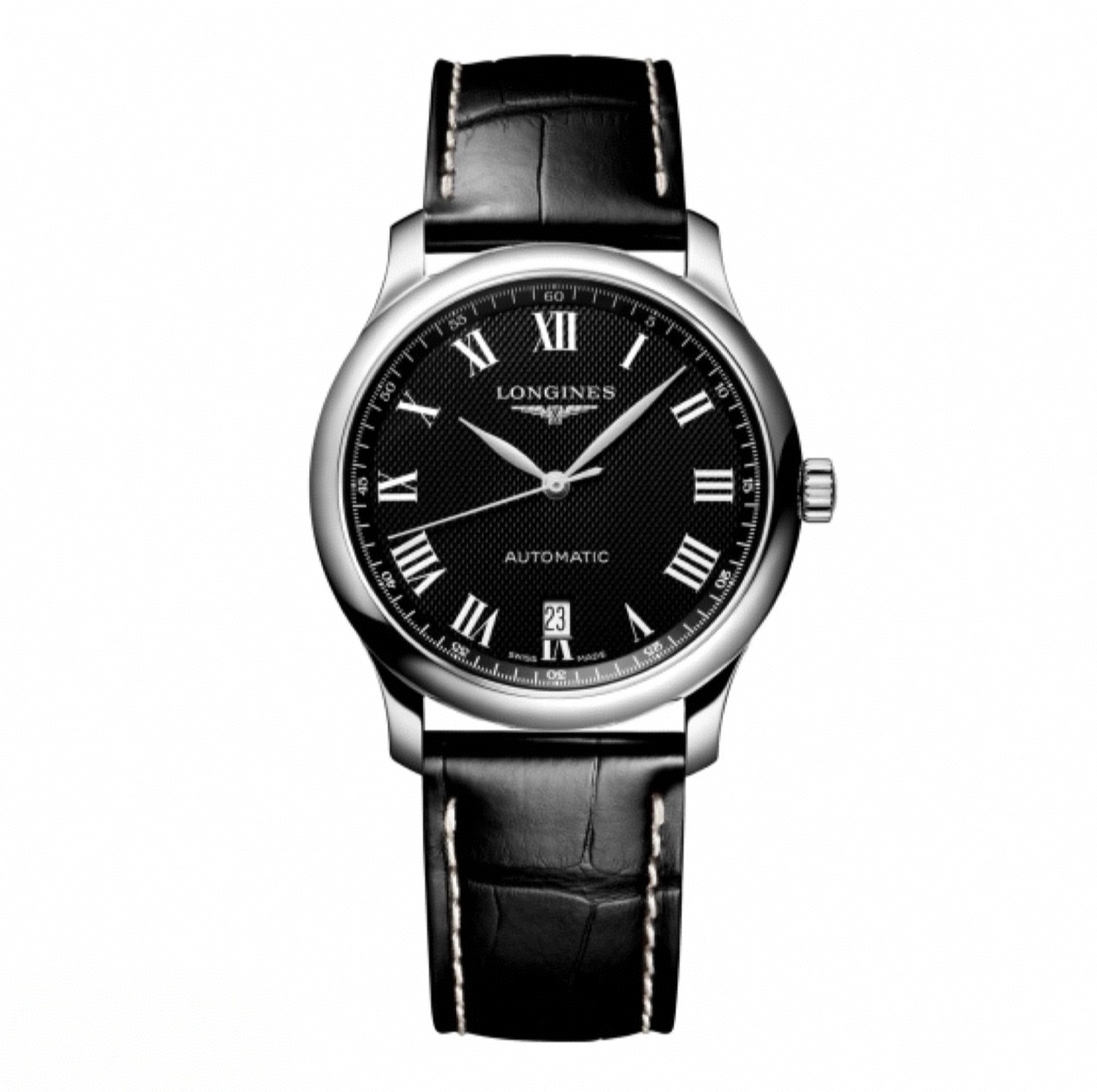 99新 Longines/浪琴 单名匠罗马黑盘/38.5表径/自动机械/经典时尚