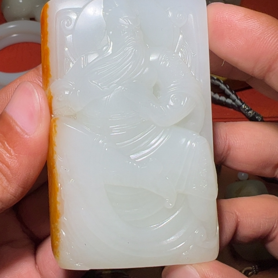 老***子和田玉未镶嵌挂件