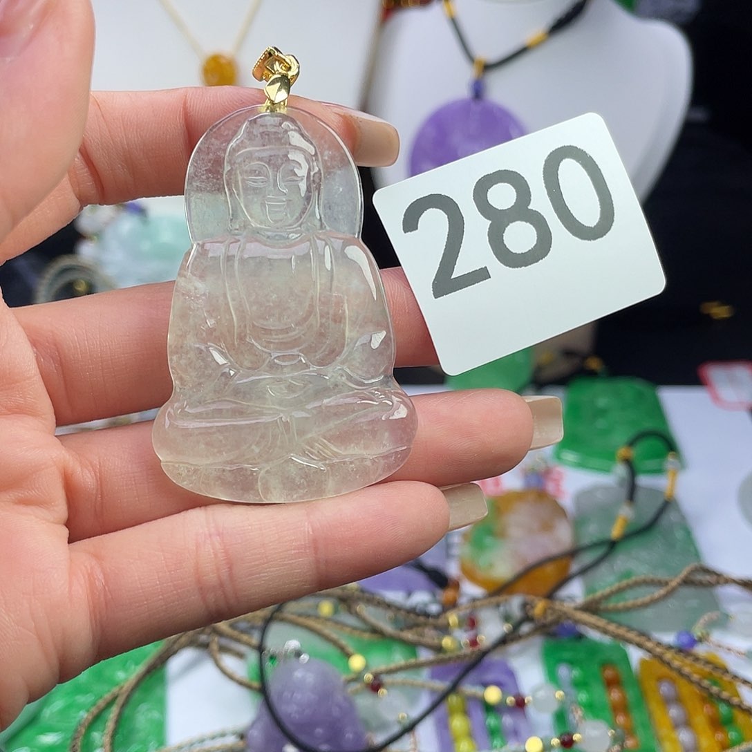 翡翠未镶嵌吊坠(赠链)