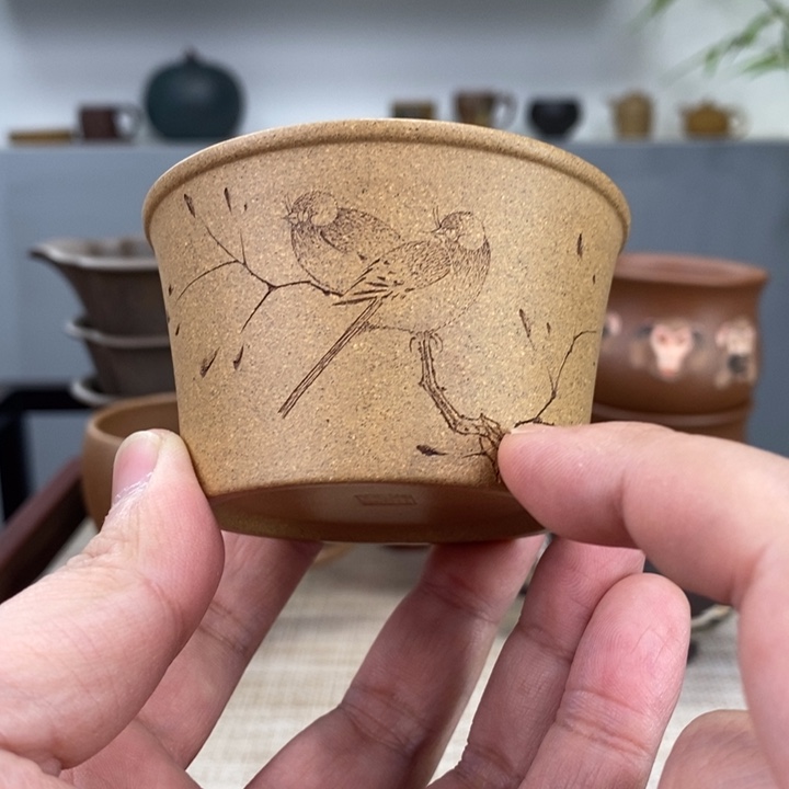 紫砂茶杯宜兴紫砂主人杯