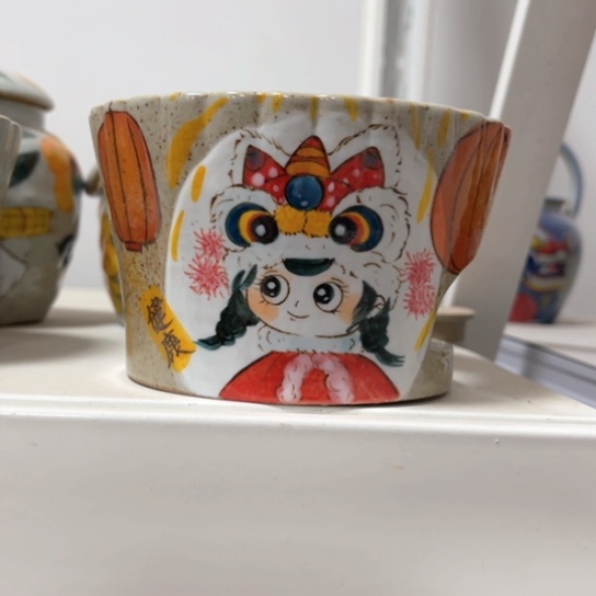 炉景德镇釉 下手绘陶瓷 