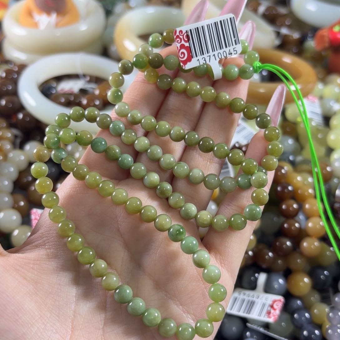 和田玉未镶嵌手链154