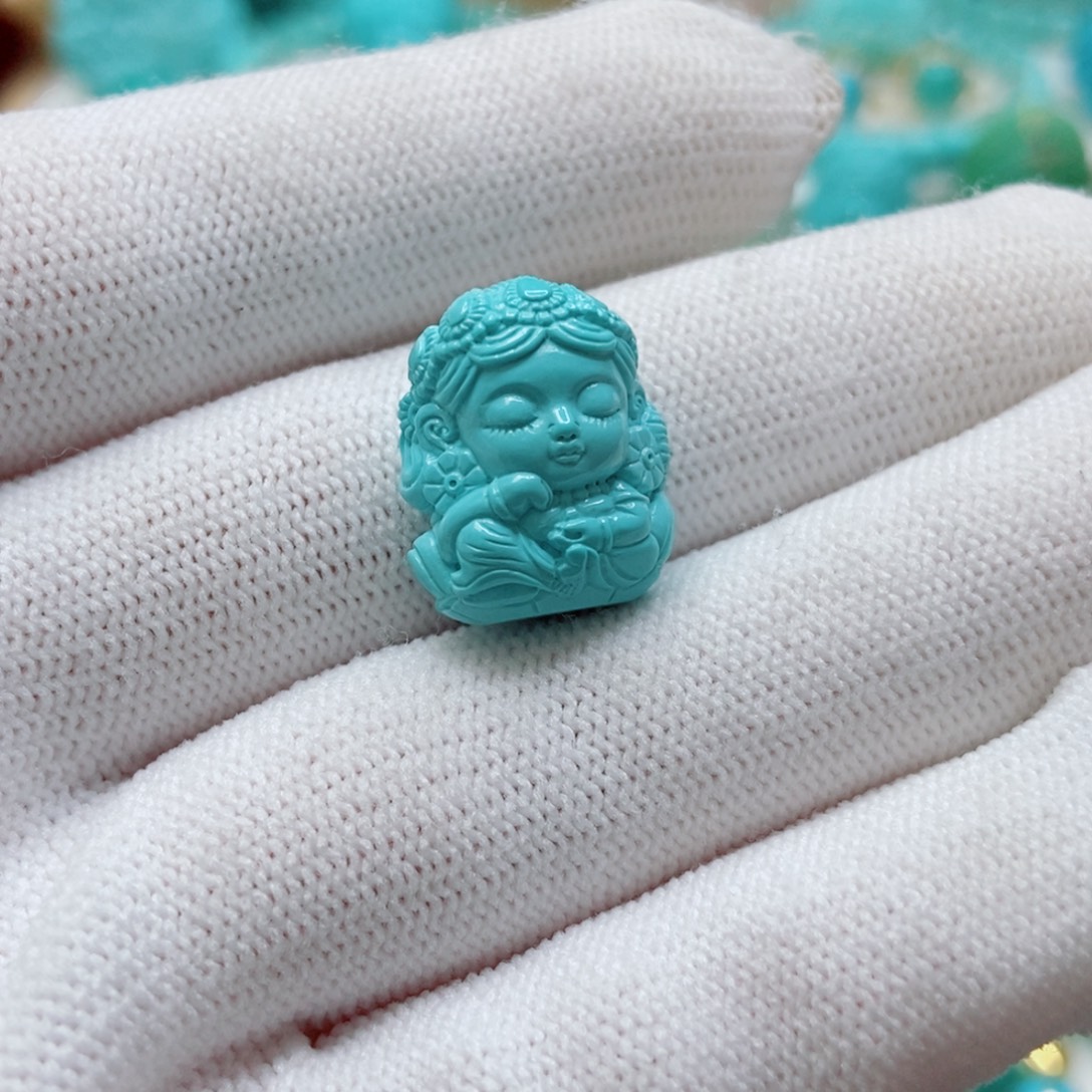 小***喵未镶嵌绿松石度母