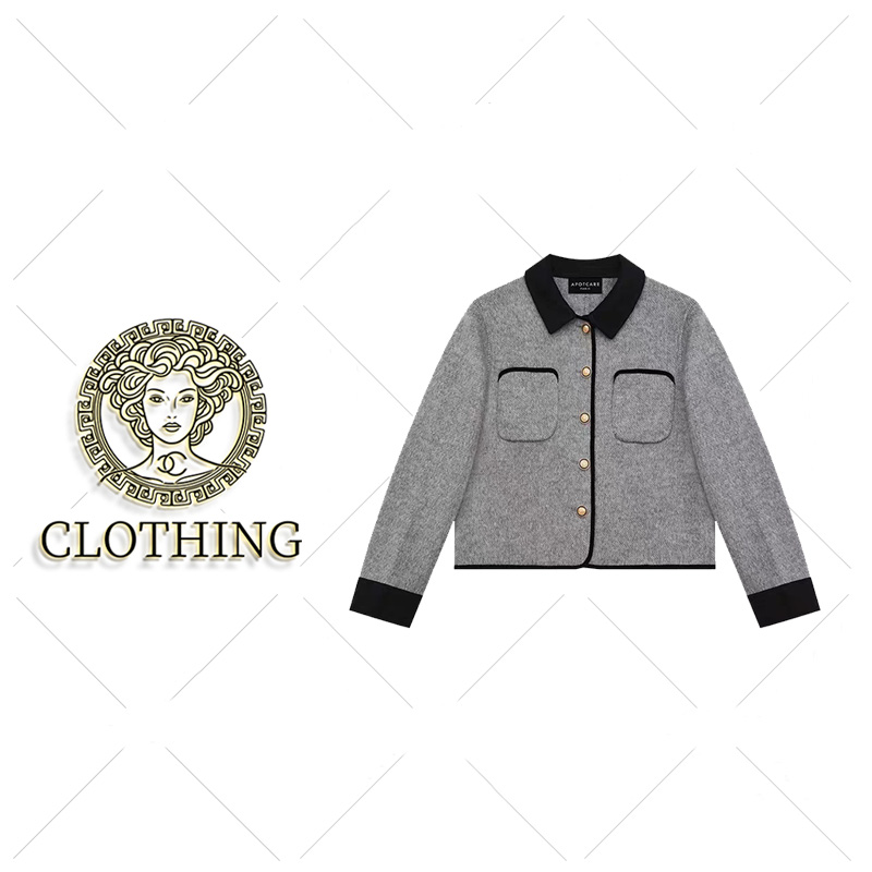 【CLOTHING/原创设计】航邦祺小香风短款斜纹双面呢羊毛外套BQY024