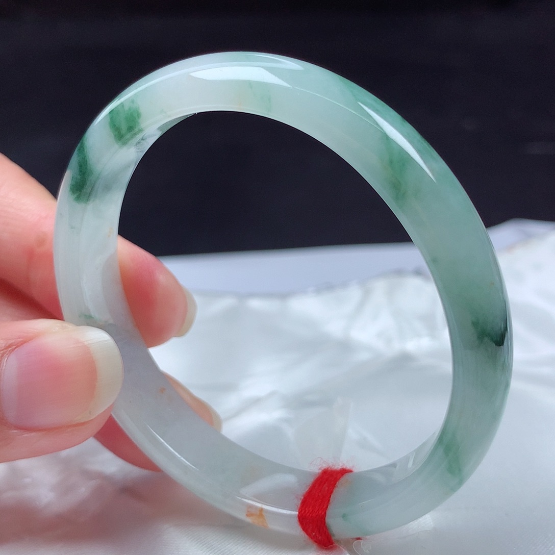 翡翠未镶嵌手镯54贵妃t19701