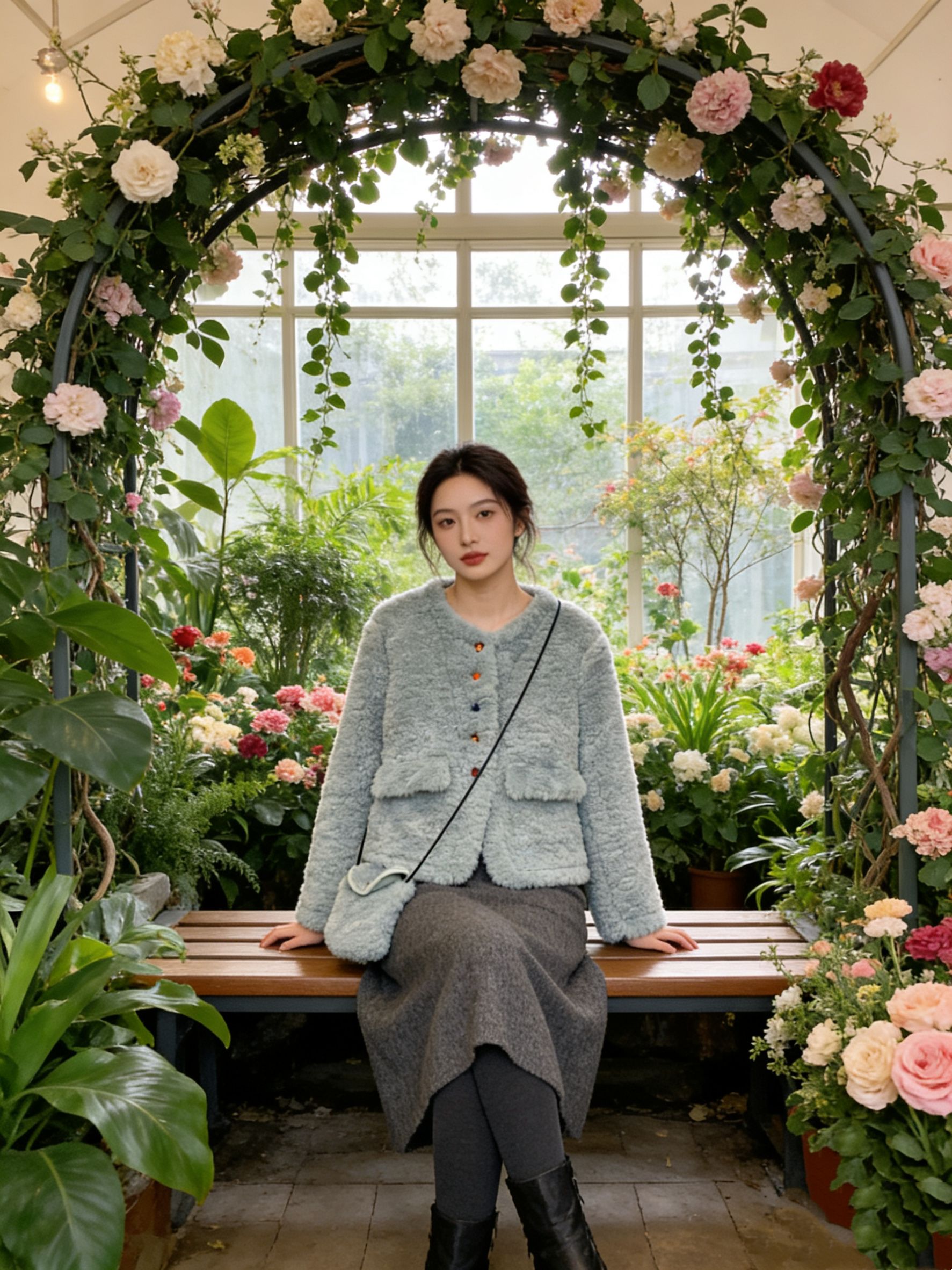 轻奢短款百搭法式毛绒加厚设计师小香风气质时尚104 