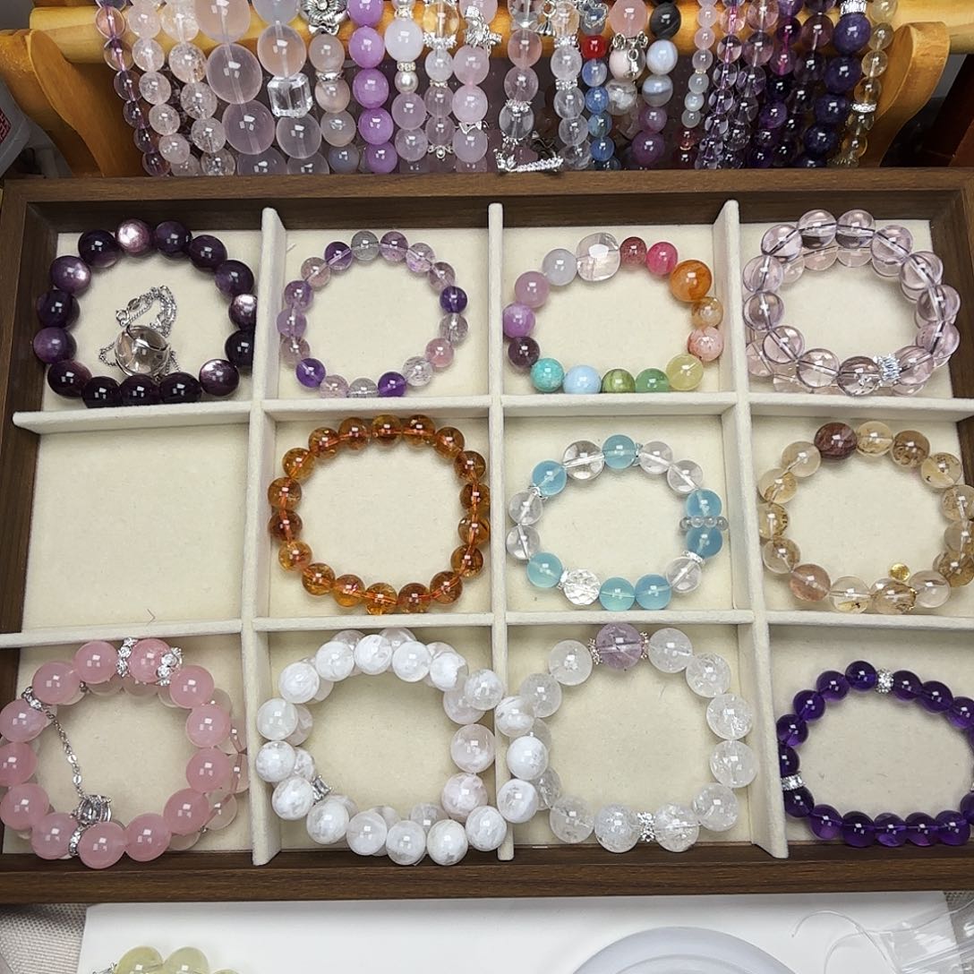 烟晶手链银S925镶嵌