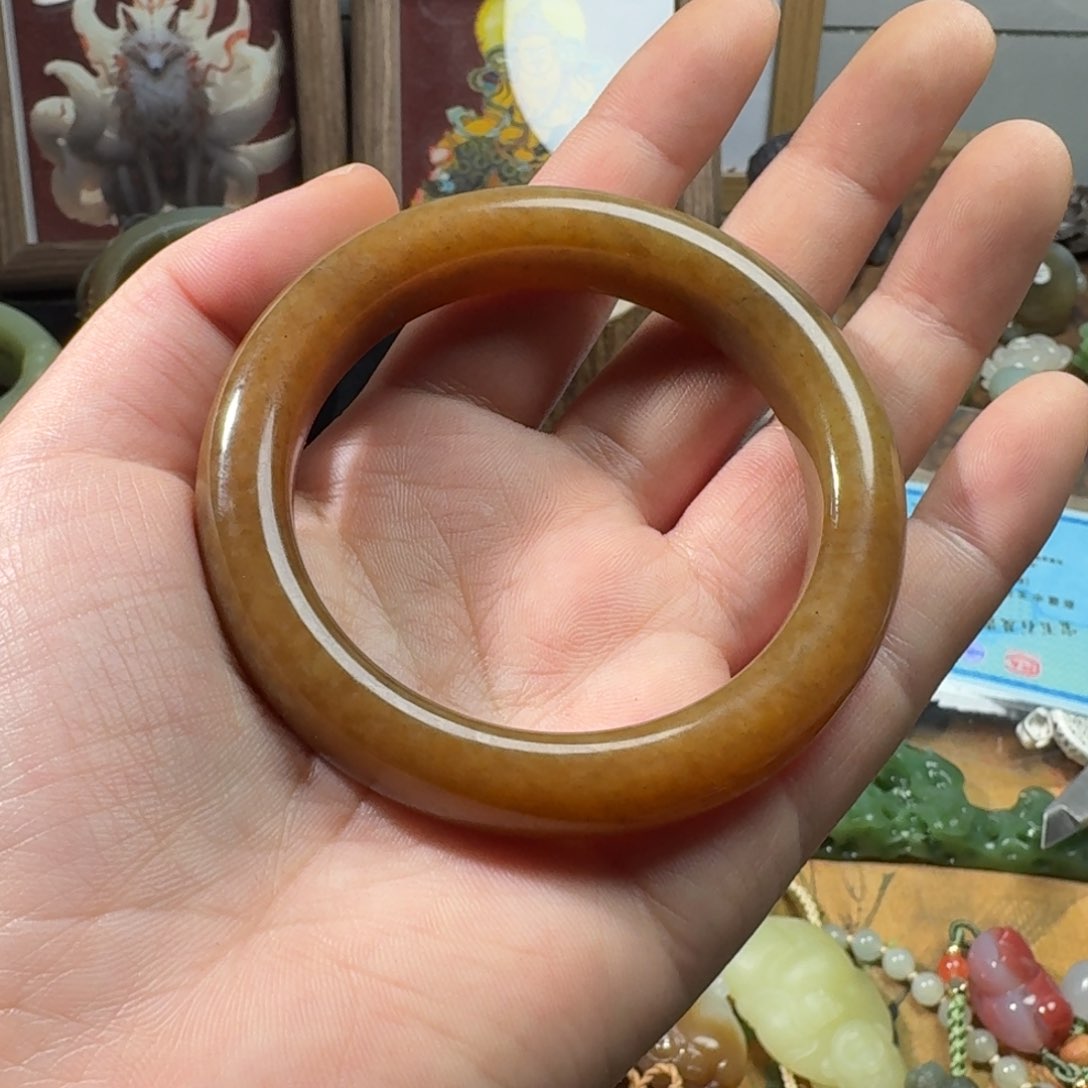 和田玉手镯55未镶嵌