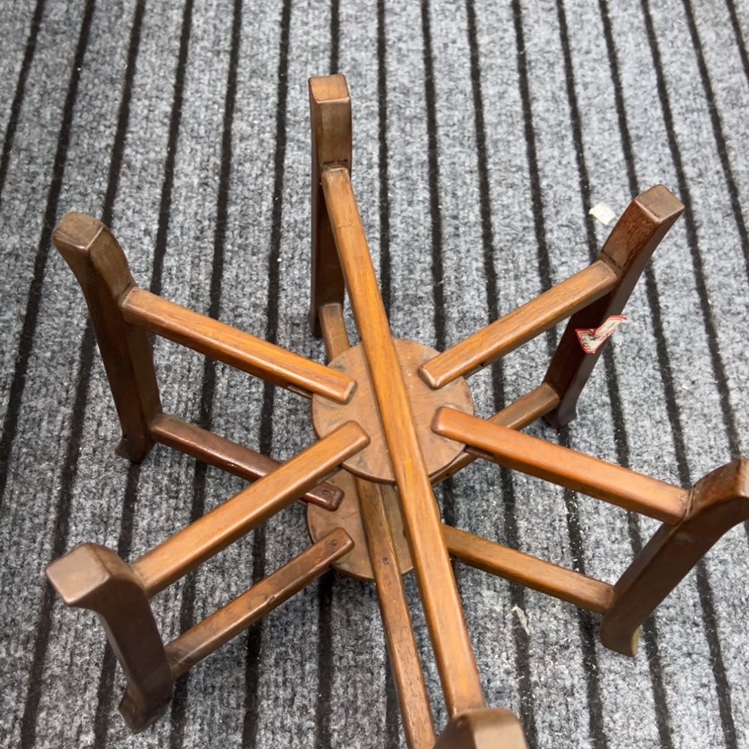 知***网花梨木三折叠支架双层