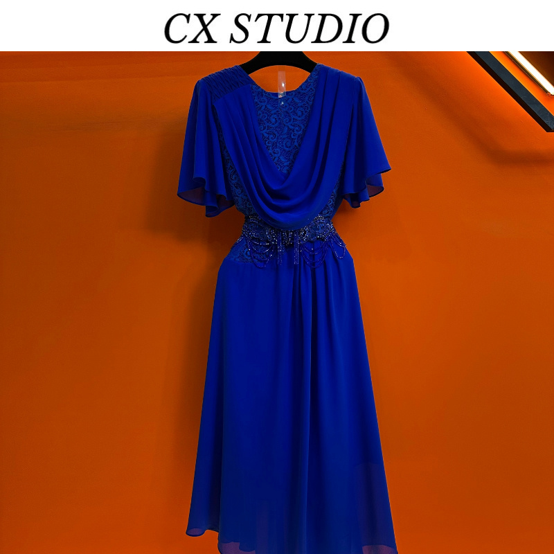 QC编码46 经典收腰轻奢时尚春夏季连衣裙（定制女装）TG550