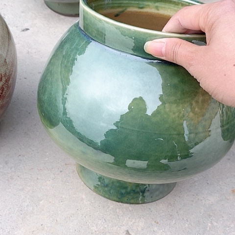 红陶景德镇手工艺品花盆