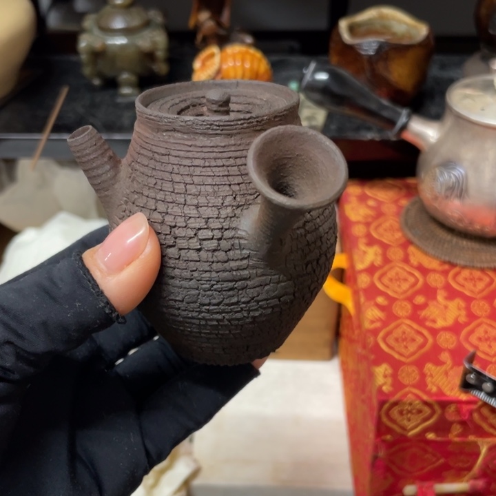 陶中古工艺品摆件