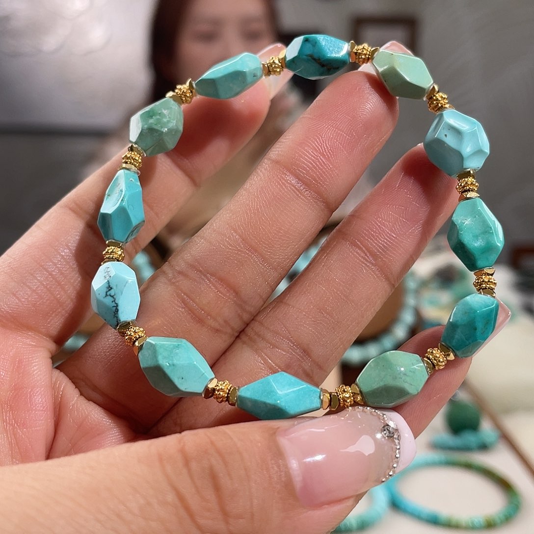 绿松石未镶嵌瓷釉单圈