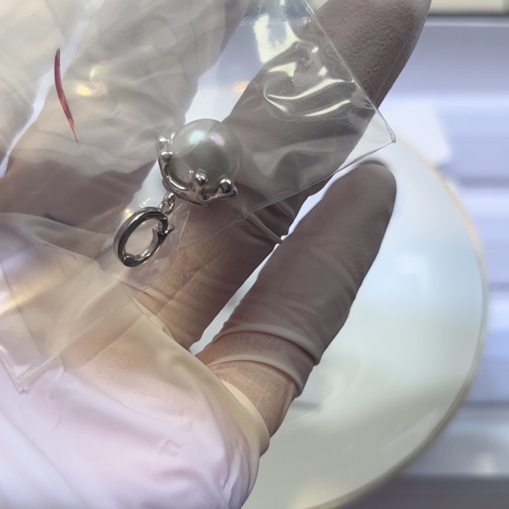 淡水珍珠耳饰银S925镶嵌