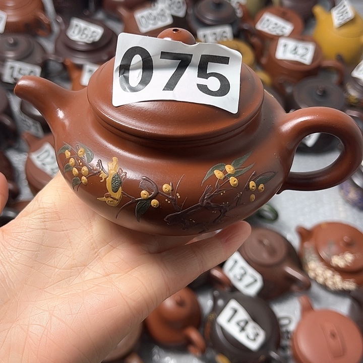 紫砂茶壶紫砂微瑕半手