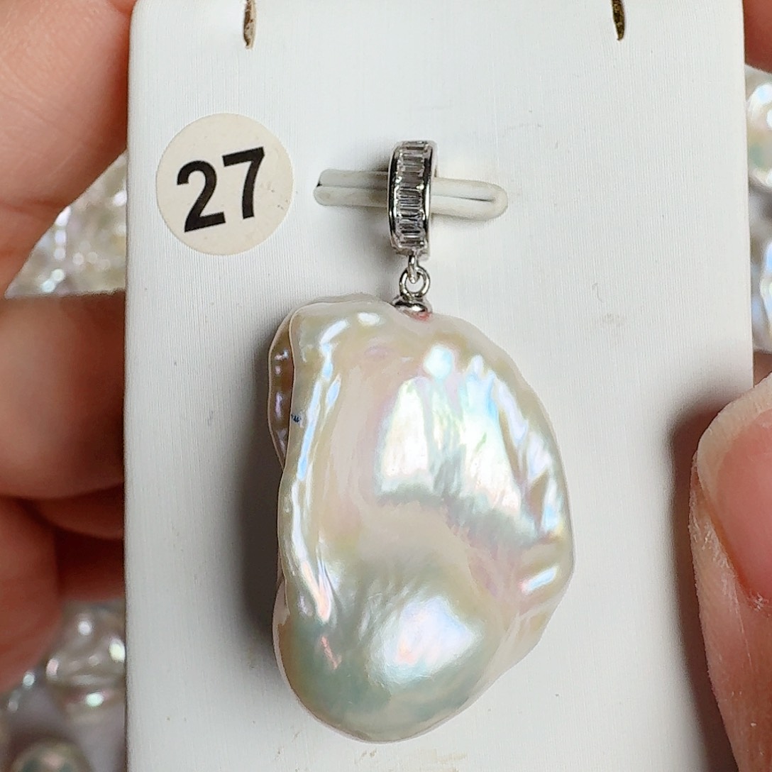 淡水珍珠颈饰银S925镶嵌