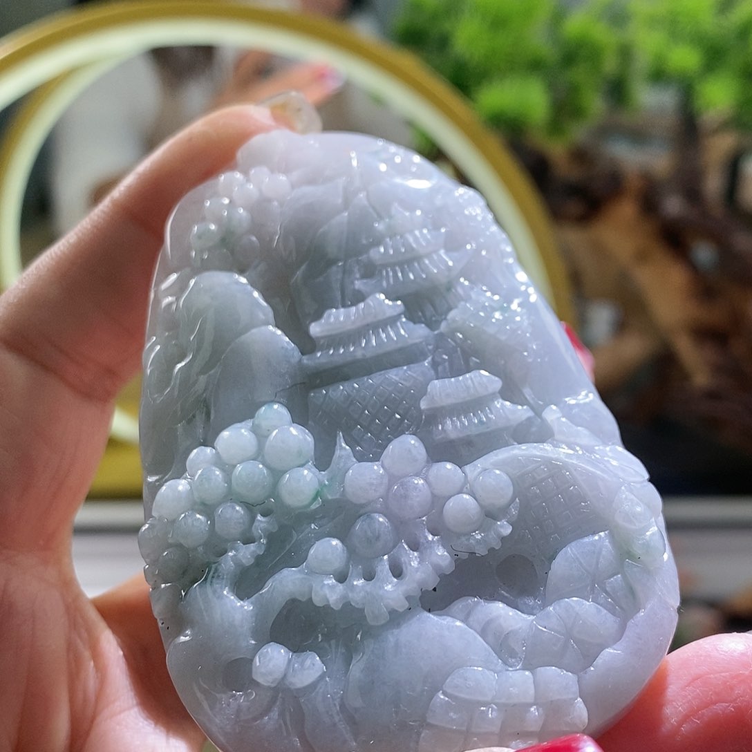 【闪购商品】翡翠颈饰未镶嵌山水